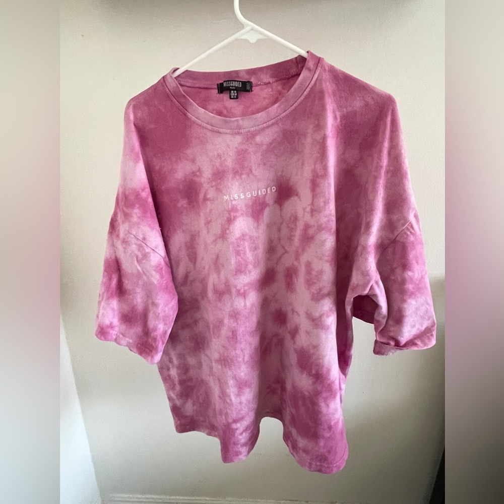 Missguided Plus Tie Dye Pink Tee (US 12)